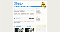 Desktop Screenshot of preliaciny.sk